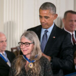 President Barack Obama presents the Presidential Medal of Freedom to Margaret H. Hamilton during a ceremony in the East Room of the White House, Nov. 22, 2016.