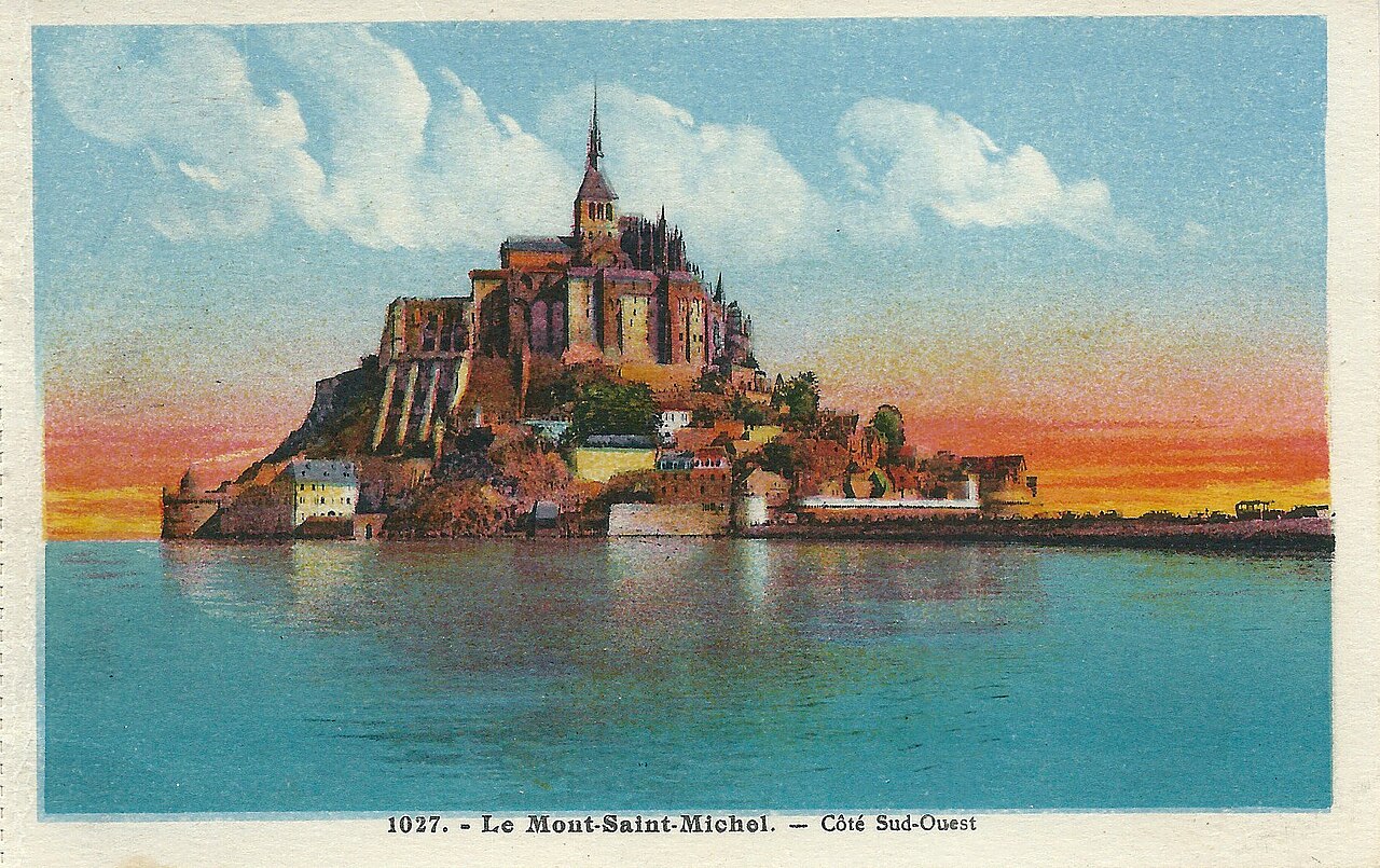 Le Mont-Saint-Michel (Manche, France) ; carte postale-vers 1930